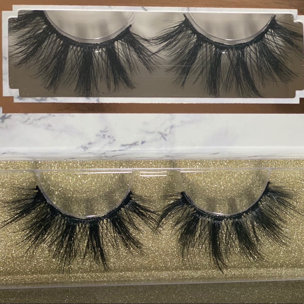 2pair of 25mm 3D faux mink lashes